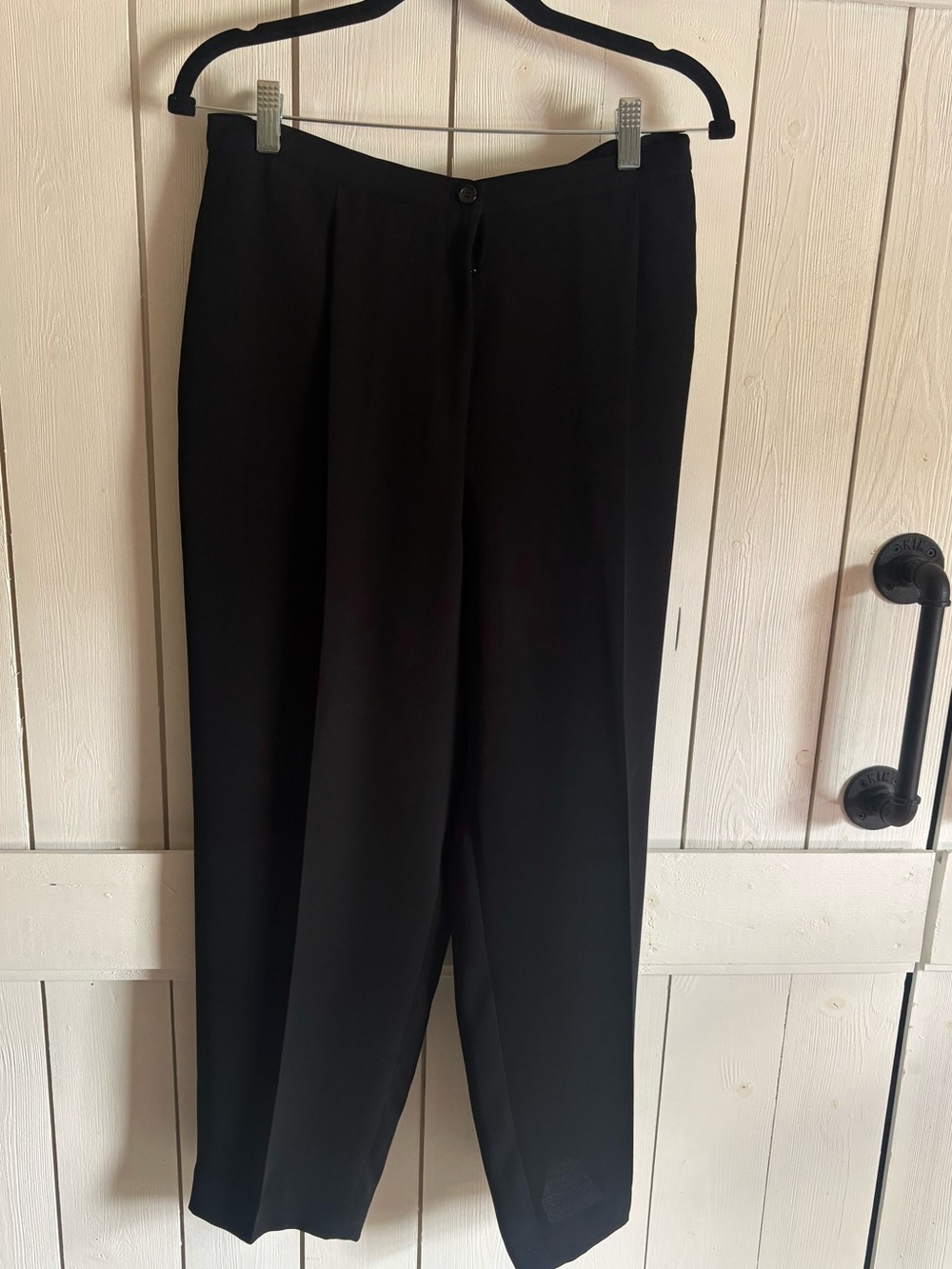 Laura Scott Black Womens Dress Pants - Straight Leg